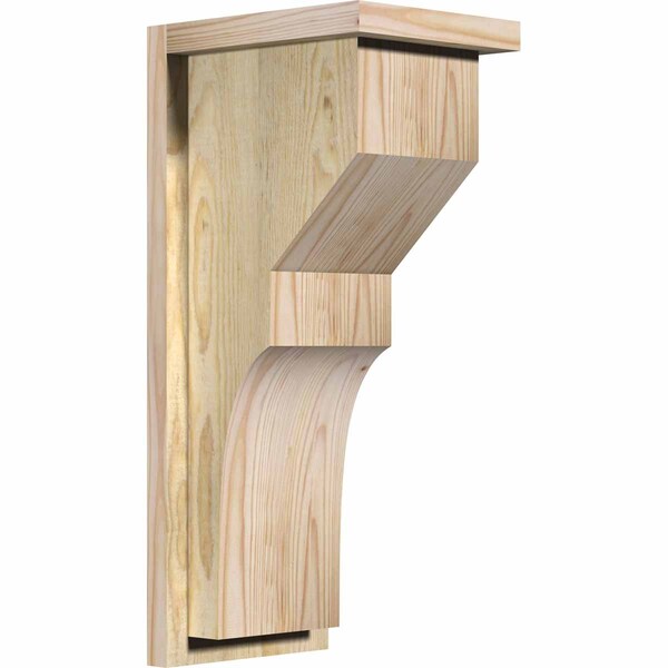 Ekena Millwork Monterey Rough Sawn Corbel w/Backplate, Douglas Fir, 8"W x 10"D x 22"H COR08X10X22MON01RDF - main